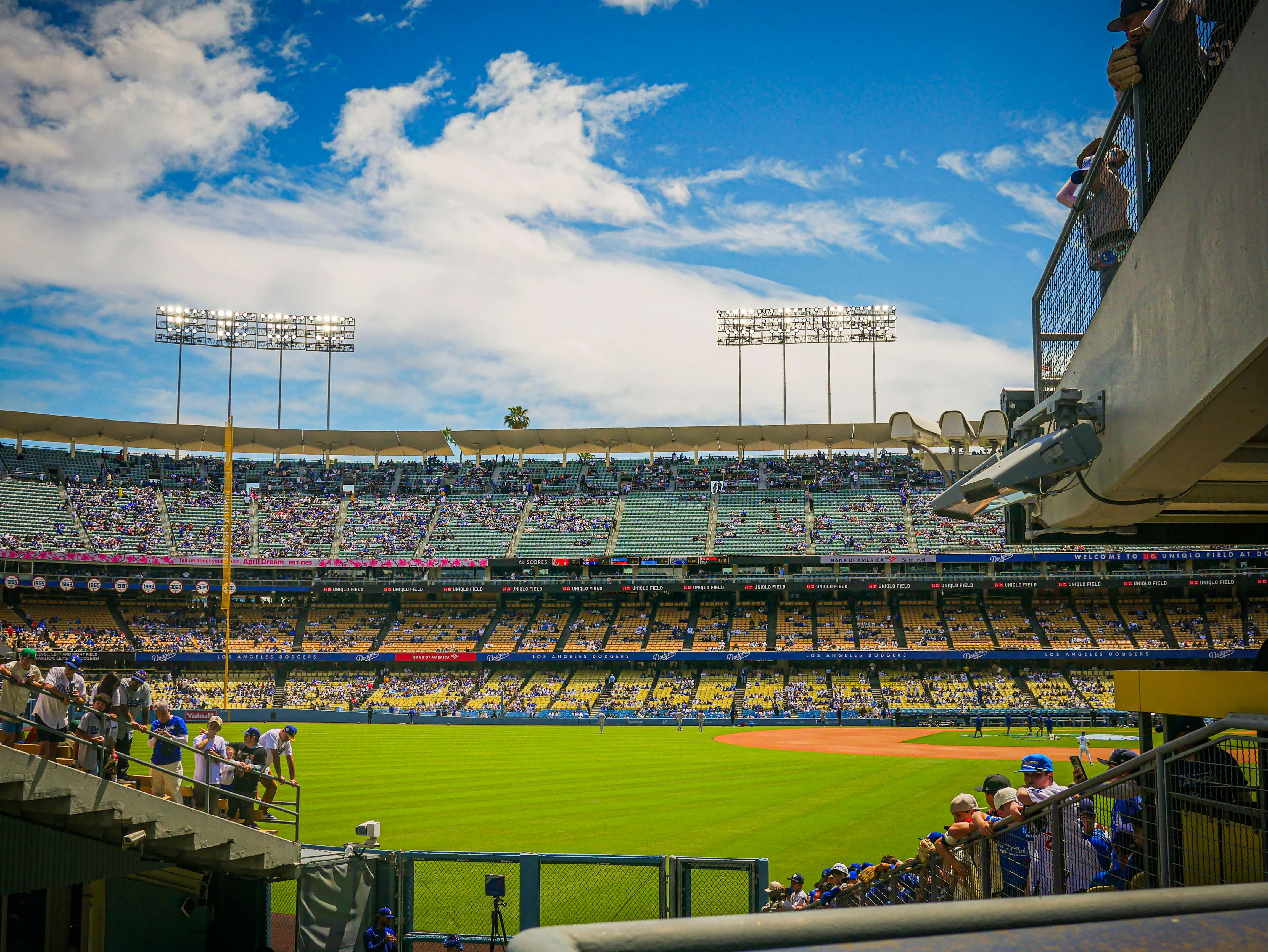 Dodger Stadium panorama under daytime sky