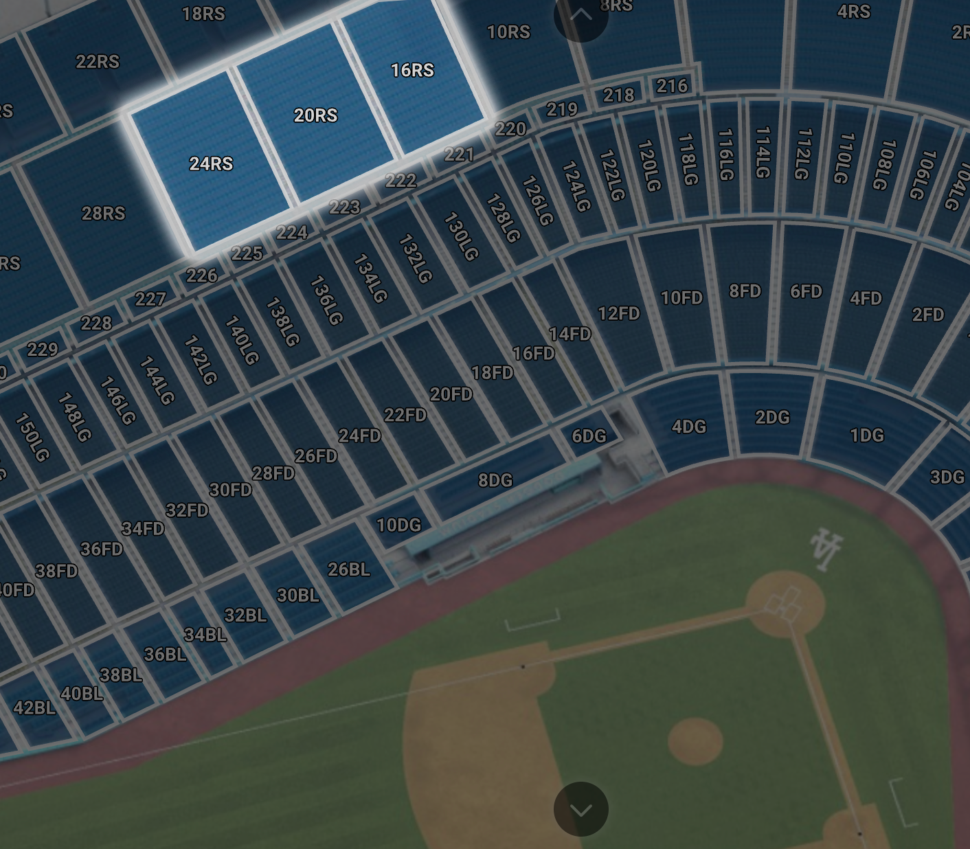 Reserve 16, 20, 24 (3B side)