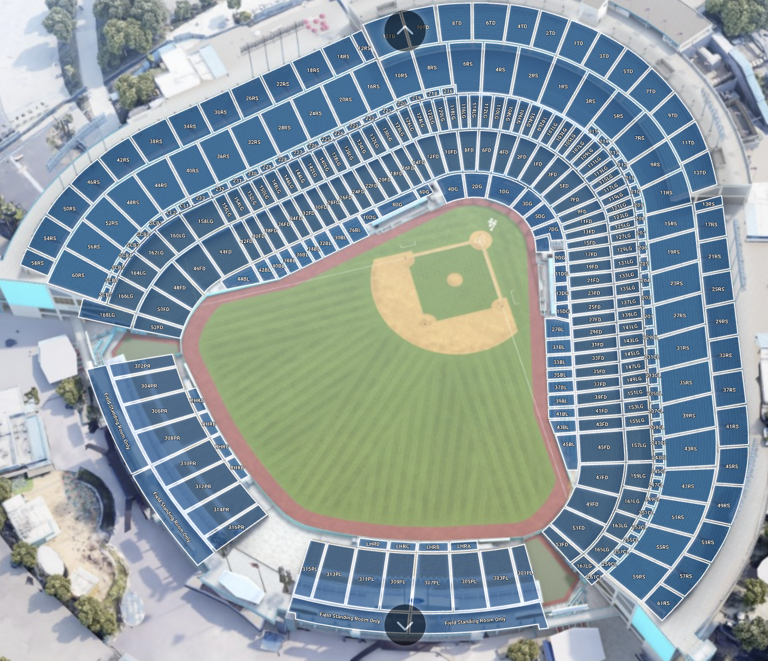 Dodger Stadium seating chart